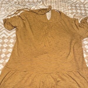 Flamingo Urban Mustard Striped Top